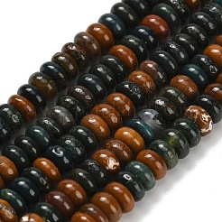 天然石オーシャンジャスパービーズ連売り  ロンデル  4x2mm  穴：0.9mm  約160~162個/連  14.96~15.16インチ（38~38.5cm）&nbsp;G-Z110-B37-2x4mm