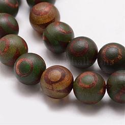 Tibetan Style Mixed Pattern dZi Beads&nbsp;G-K166-03-10mm-L2