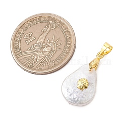 Natural Baroque Keshi Pearl Pendants&nbsp;PALLOY-JF05017