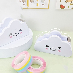 プラスチックテープディスペンサー  テープカッター  ロールテープホルダー  雲  ホワイト  113x61x43mm&nbsp;PW-WG1552E-01