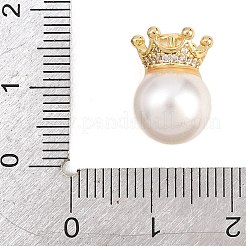 Brass Micro Pave Clear Cubic Zirconia Pendants&nbsp;KK-H273-24G