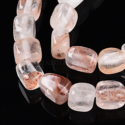 Natural Hematoid Quartz/Ferruginous Quartz Beads Strands&nbsp;G-T141-31