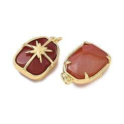 Brass & Natural Carnelian Pendants&nbsp;GG-CBAD360-19G-03