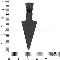三角振り子 304 ステンレス ビッグ スチール ペンダント  ブラック  55.5x17.5x9.5mm  穴：9x6mm&nbsp;STAS-L172-03B