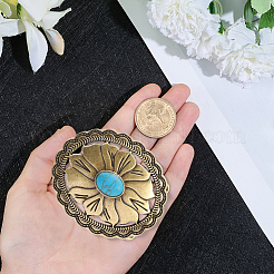 1Pc Oval with Flower Pattern Alloy Buckles&nbsp;FIND-CL0002-52B