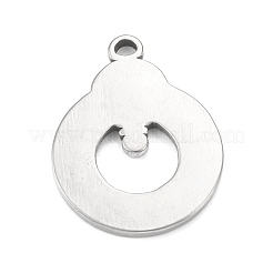 Tarnish Resistant 304 Stainless Steel Pendant Cabochon Settings&nbsp;STAS-F287-21P