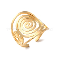 304 Stainless Steel Adjustable Cuff Rings&nbsp;RJEW-L129-05G