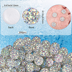 5Sets 200Pcs Transparent Resin Cabochons&nbsp;CRES-SP0001-04A