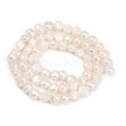 Natural Cultured Freshwater Pearl Beads Strands&nbsp;PEAR-P064-19G-05A-02