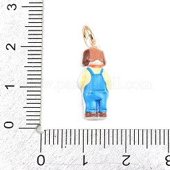 304ステンレススチールエナメルペンダント  動物チャーム  ゴールドカラー  犬のチャーム  20x8.5x6mm  穴：3.7mm.&nbsp;STAS-F358-01G-04