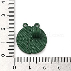 スプレー塗装合金エナメルマグネットクラスプ  陰陽  ホワイト  ブラック  22.5x21x1.5mm  穴：1.6mm&nbsp;PALLOY-Q461-07