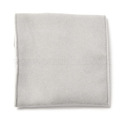 スクエアベルベットジュエリーバッグ  スナップファスナー付き  ゲインボロ  10x10x1cm&nbsp;TP-B001-01B-04