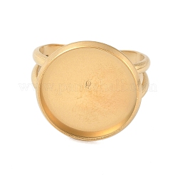 304 Stainless Steel Cuff Ring Settings&nbsp;STAS-E202-02F-G