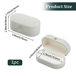 1Pc Rectangle Velvet Couple Rings Box&nbsp;CON-BBC0001-20C