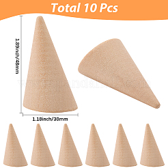 10Pcs Natural Wood Ring Displays&nbsp;RDIS-SC0001-06