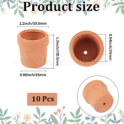 ミニ磁器の花瓶 ミニチュア装飾品  マイクロランドスケープホームドールハウスアクセサリー  小道具の装飾のふりをする  サドルブラウン  25~30.5x30.5mm  内径：24mm&nbsp;DJEW-GF0001-95