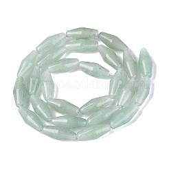 天然石グリーンアベンチュリンビーズ連売り  双円錐形  14~15x6mm  穴：1mm  約25~26個/連  14.57~15.16''（37~38.5センチメートル）&nbsp;G-A223-A02-01