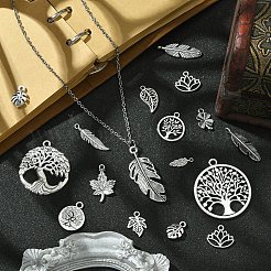 60pcs 15 Styles Tibetan Style Alloy Charms&nbsp;FIND-YW0005-01