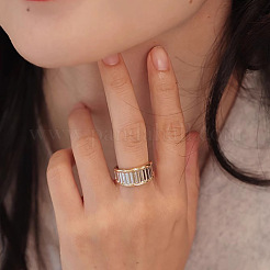 女性のための7つのトーン真鍮の指輪  プラチナ·ゴールデン  usサイズ17.3（{2}mm）&nbsp;WG28951-01