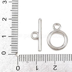 リング真鍮トグル留め金  カドミウムフリー＆鉛フリー  長持ちメッキ  プラチナ  6~16x11.5~18.5x2mm  穴：2.5mm&nbsp;KK-G548-33P