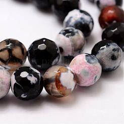 Natural Fire Crackle Agate Bead Strands&nbsp;G-G882-12mm-B06