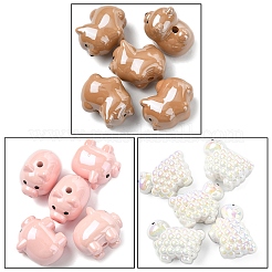 5Pcs UV Plated Acrylic Beads&nbsp;PACR-YW0001-33
