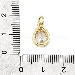 Brass Micro Pave Cubic Zirconia Pendants&nbsp;CU-CBA7D5E-02A-G