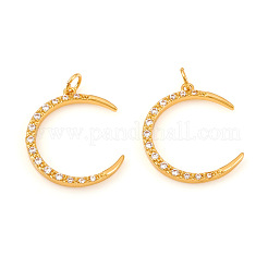 Brass Micro Pave Cubic Zirconia Pendants&nbsp;KK-I672-35