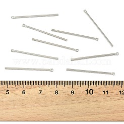 シーグレース真鍮ペンダント  バー  カドミウムフリー＆ニッケルフリー＆鉛フリー  プラチナメッキ  30x2x1mm  穴：0.9mm&nbsp;XGR0129P-143P
