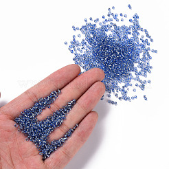 12/0 ガラスシードビーズ  銀並ぶ丸い穴  ラウンド  藤紫色  2mm  穴：1mm  約30000ビーズ/ポンド&nbsp;SEED-A005-2mm-26
