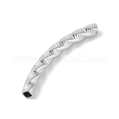 304ステンレス鋼湾曲チューブビーズ  ステンレス鋼色  37x4mm  穴：2x2.5mm&nbsp;LS-STAS-M071-03F-P