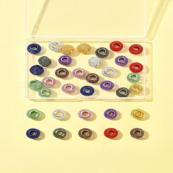 36色電気泳動鉄ビーズ9個  ラウンド  ミックスカラー  10x13x13mm  穴：5mm  4個/カラー&nbsp;FIND-FS0004-07