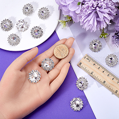 12Pcs Alloy Rhinestone Shank Buttons&nbsp;BUTT-GF0003-67