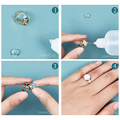 DIY Blank Dome Half Round Adjustable & Cuff Ring Making Kit&nbsp;STAS-SC0004-76