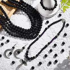 5 Strands Natural Lava Rock Round Beads Strands&nbsp;G-LT0001-02B-02