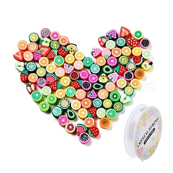 100Pcs Handmade Polymer Clay Fruit Theme Beads&nbsp;DIY-YW0002-40