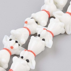 Handmade Bumpy Lampwork Beads Strands&nbsp;LAMP-S194-009