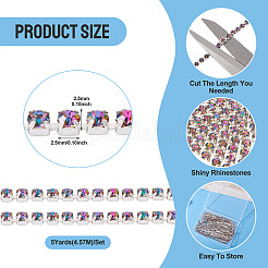 5Yards Alloy Glass Rhinestone Cup Chains&nbsp;AJEW-TA0002-63