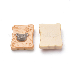 樹脂カボション  クマとビスケット  サドルブラウン  16x13.5x5.5mm&nbsp;CRES-S303-08