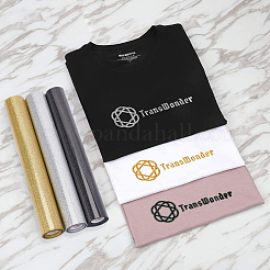 A4グリッター熱転写ビニールフィルム  Tシャツの衣類のための  ブラック  30cm  2 m /ロール&nbsp;DIY-WH0148-46C-01