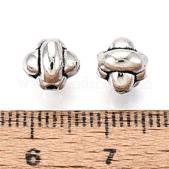チベット風合金ビーズ  ツイスト  アンティークシルバー  7x7.5x7.5mm  穴：1.5mm  約1111個/1000g&nbsp;PALLOY-T093-33AS