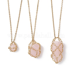 3Pcs 304 Stainless Steel Macrame Pouch Necklace Making for Gemstone Nuggets&nbsp;NJEW-JN05527