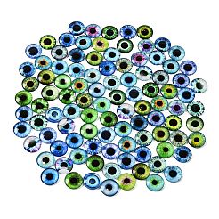 Printed Transparent Glass Cabochons&nbsp;GL-CBAA22A-16
