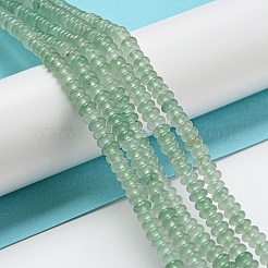 天然石グリーンアベンチュリンビーズ連売り  ロンデル  4~4.5x2~2.5mm  穴：1.2mm  約155~163個/連  15.24''~15.31''（38.7~38.9センチメートル）&nbsp;X-G-K343-C02-02