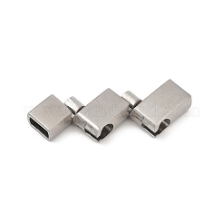 304ステンレススチールスナップロック留め具  長方形  ステンレス鋼色  29.5x8x6mm  穴：6x2.5mm&nbsp;STAS-U055-02B-P