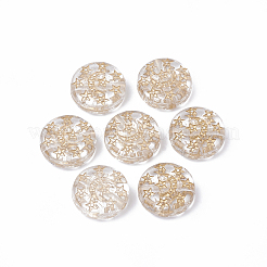 メッキアクリルビーズ  ライン入り  フラットラウンド  透明  12.5x5mm  穴：1.5mm  約895個/500g&nbsp;PACR-S219-16
