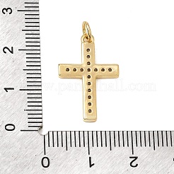 Brass Micro Pave Clear Cubic Zirconia Pendants&nbsp;CU-CBA3C32-20G