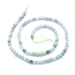 Natural Myanmar Jade/Burmese Jade Beads Strands&nbsp;G-I279-C02-4mm