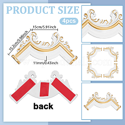 PVC Carved Self-adhesion Applique&nbsp;FIND-WH0149-22B