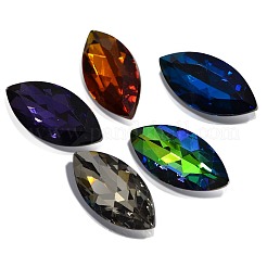 Faceted Horse Eye Glass Pointed Back Rhinestone Cabochons&nbsp;RGLA-A011-13x27mm-SM